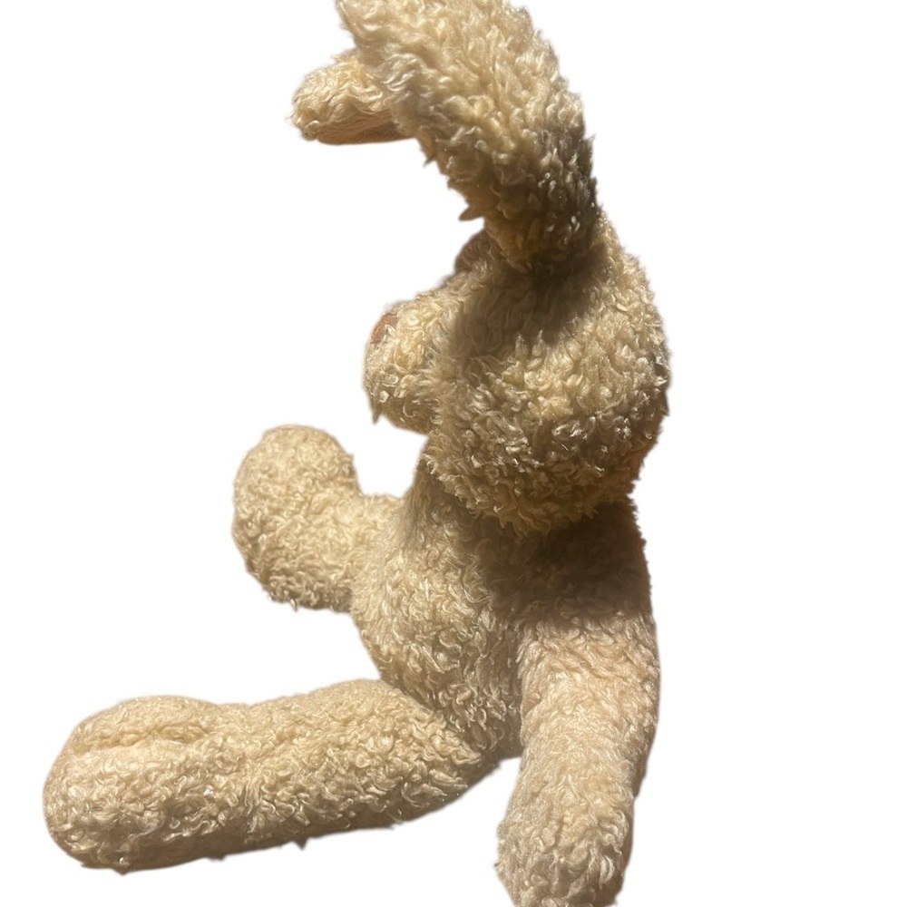 Vintage Build-A-Bear Bunny Plush Stuffed Animal Tan Curly Fur 16” Retired HTF - Picture 5 of 9